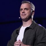 Pete Hines appears on a stage.